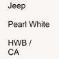 Preview: Jeep, Pearl White, HWB / CA.